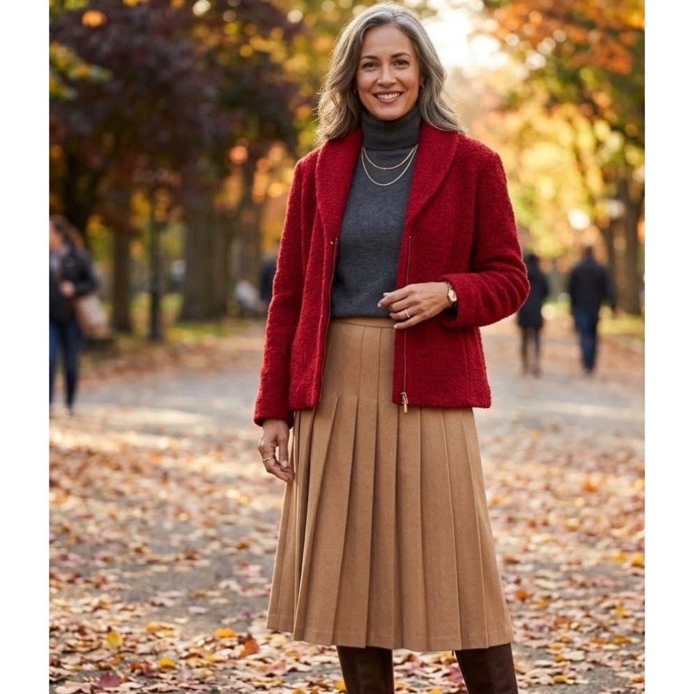 Eileen Fisher Blazer Jacket Wool Blend Women's Size LP Large Petite Red